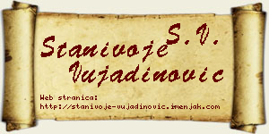 Stanivoje Vujadinović vizit kartica